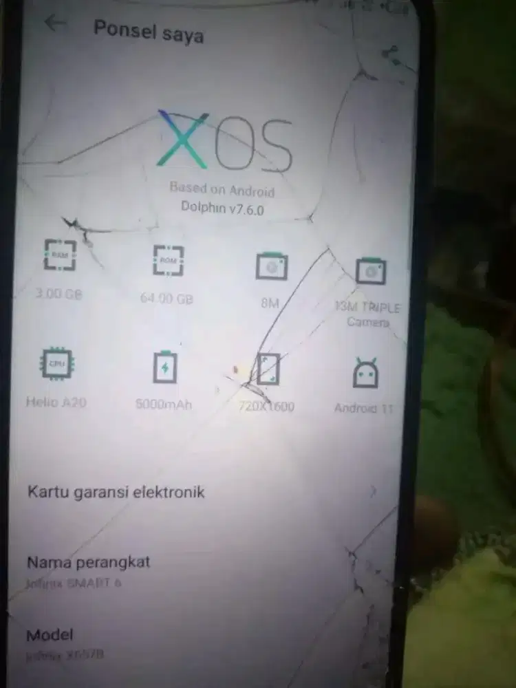 Infinix smart 6 Ram 3/64gb