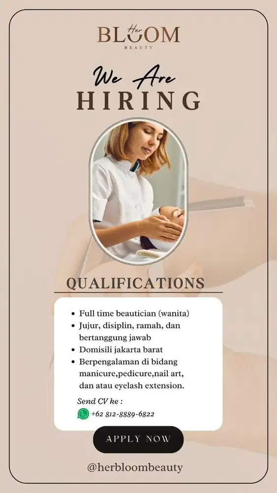 Loker nailist dan eyelash therapist