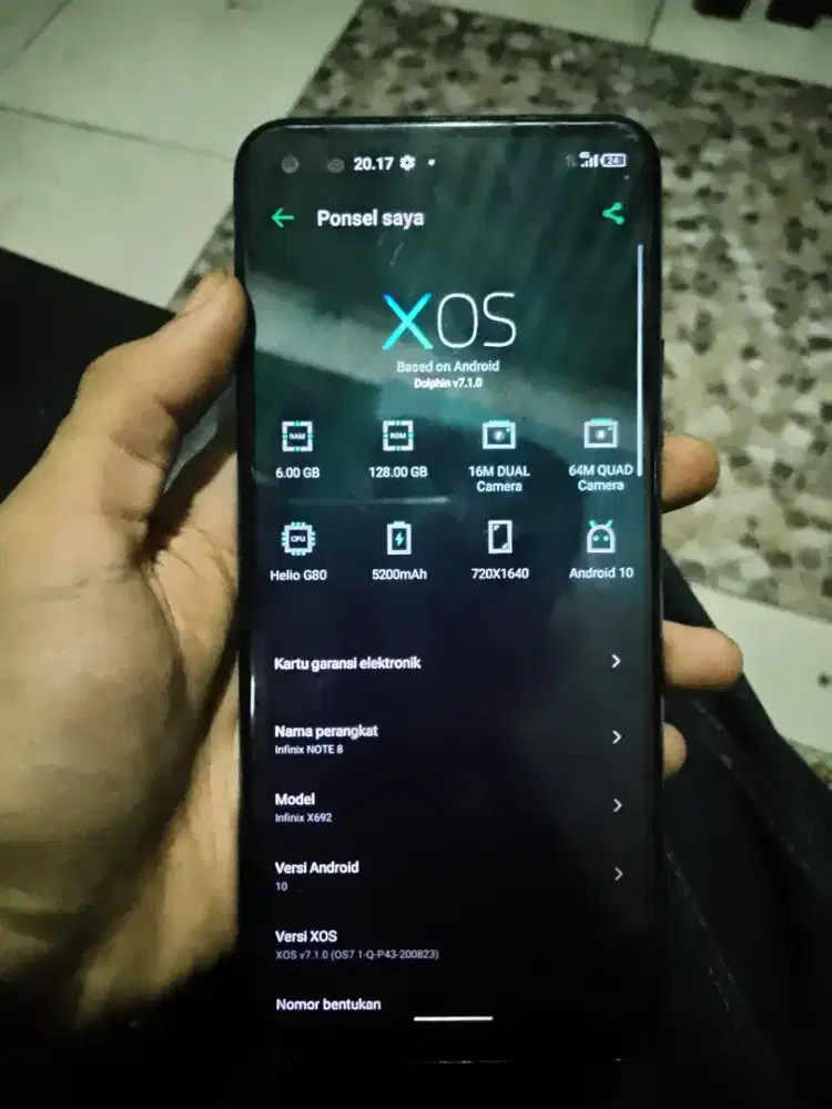 INFINIX NOTE 8 6/128