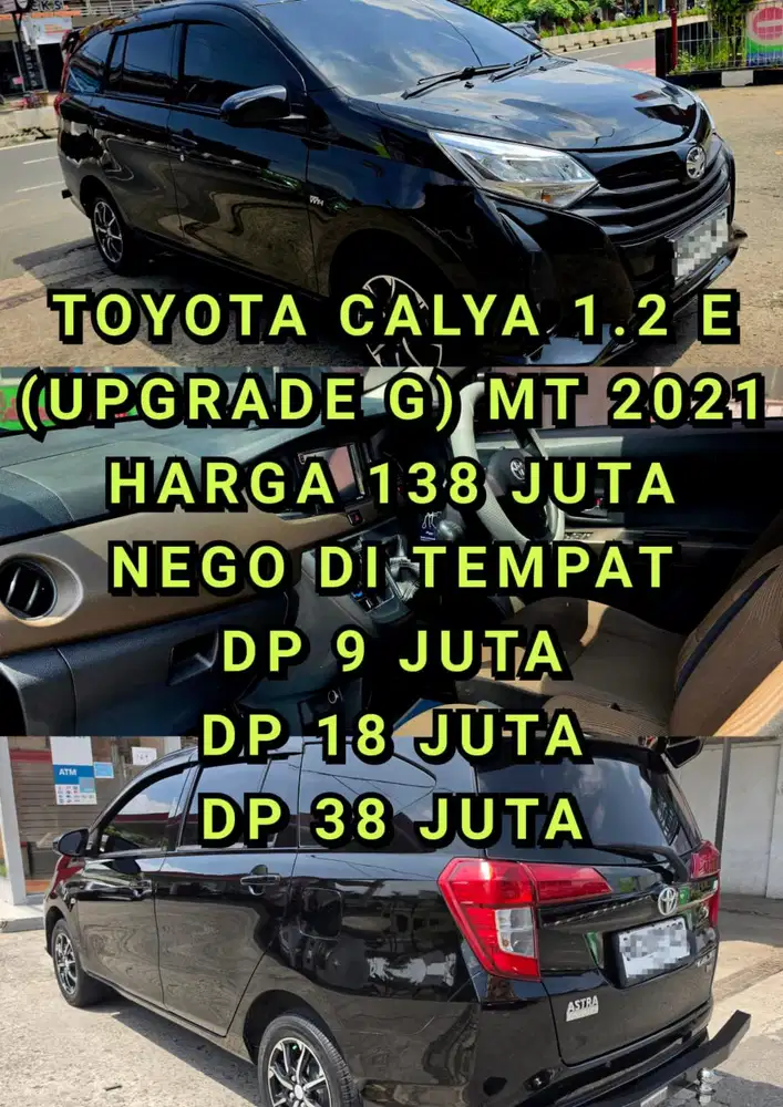 Toyota Calya 2021 Bensin DP 9 JUTA