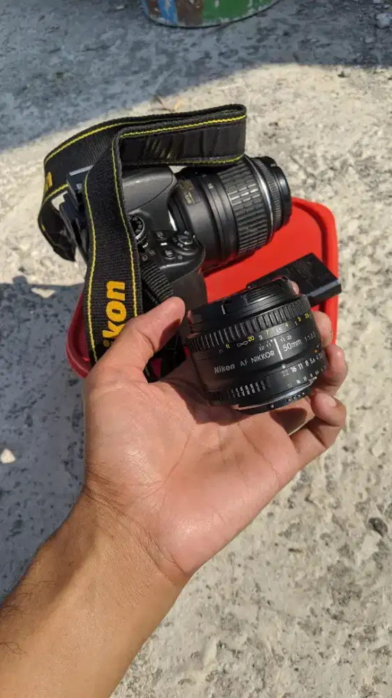 Nikon d3100 kit dan Lensa nikon 50mm