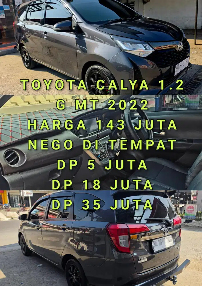 Toyota Calya 2022 Bensin DP 5 JUTA