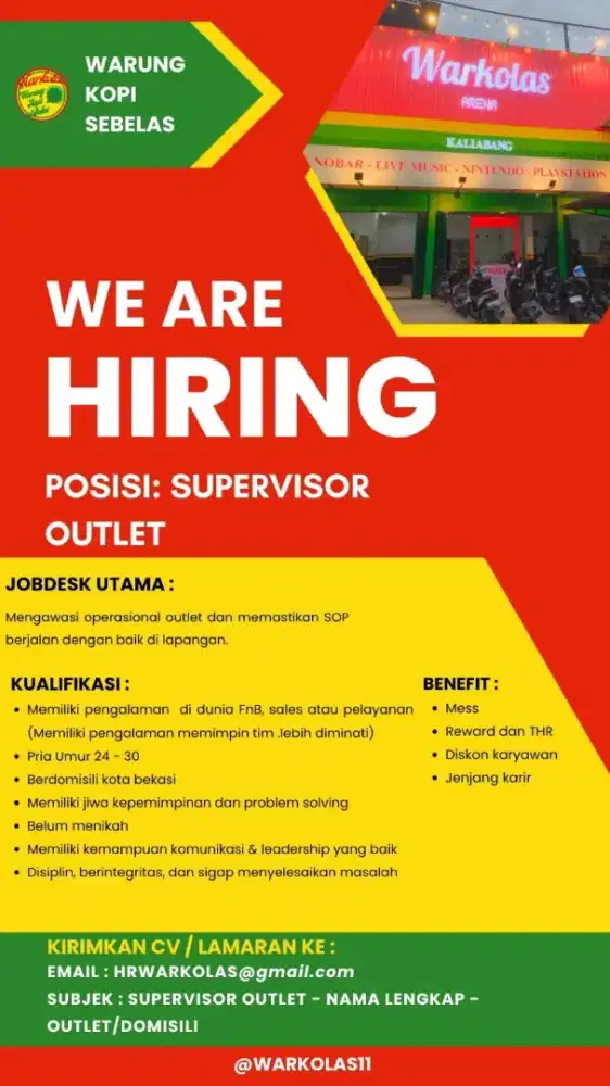 Loker warkolas bekasi