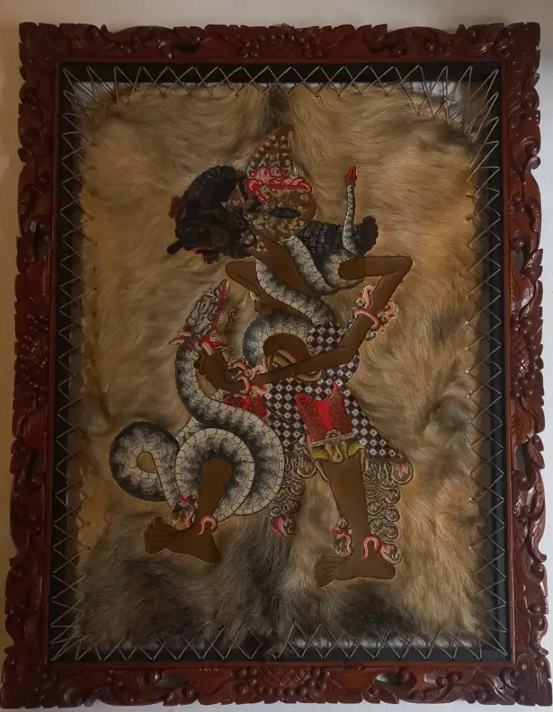 Lukisan wayang dari kulit kambing