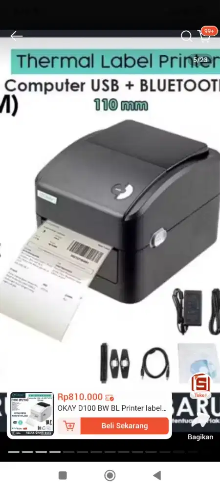 Printer thermal merk OKAY D100 BW