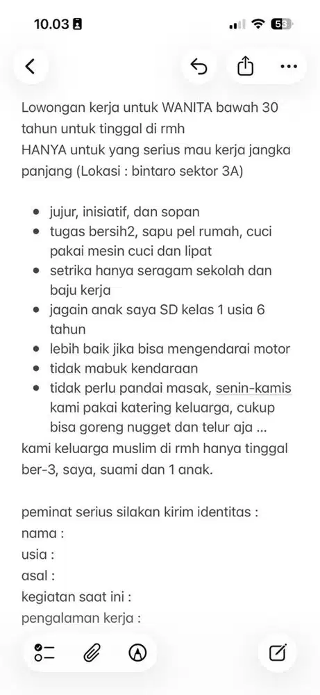 LOKER ART SERABUTAN WANITA