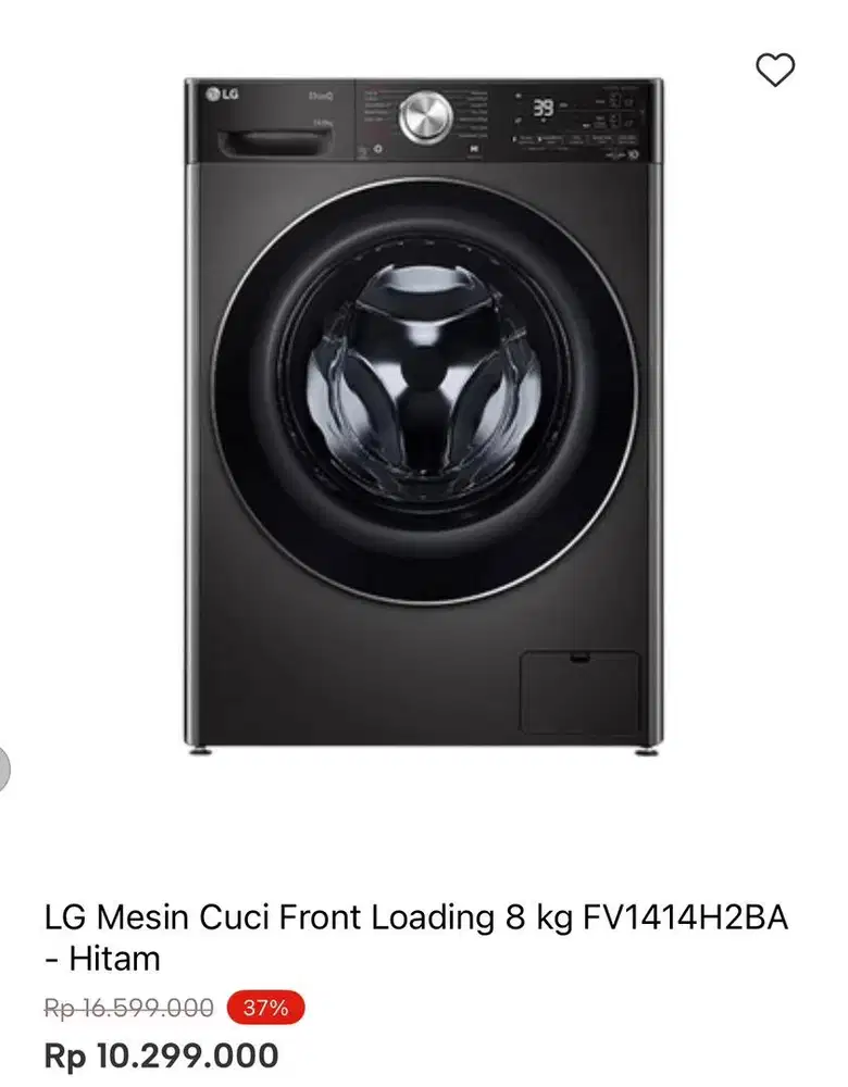 MESIN CUCI LG 100% KERING 14KG
