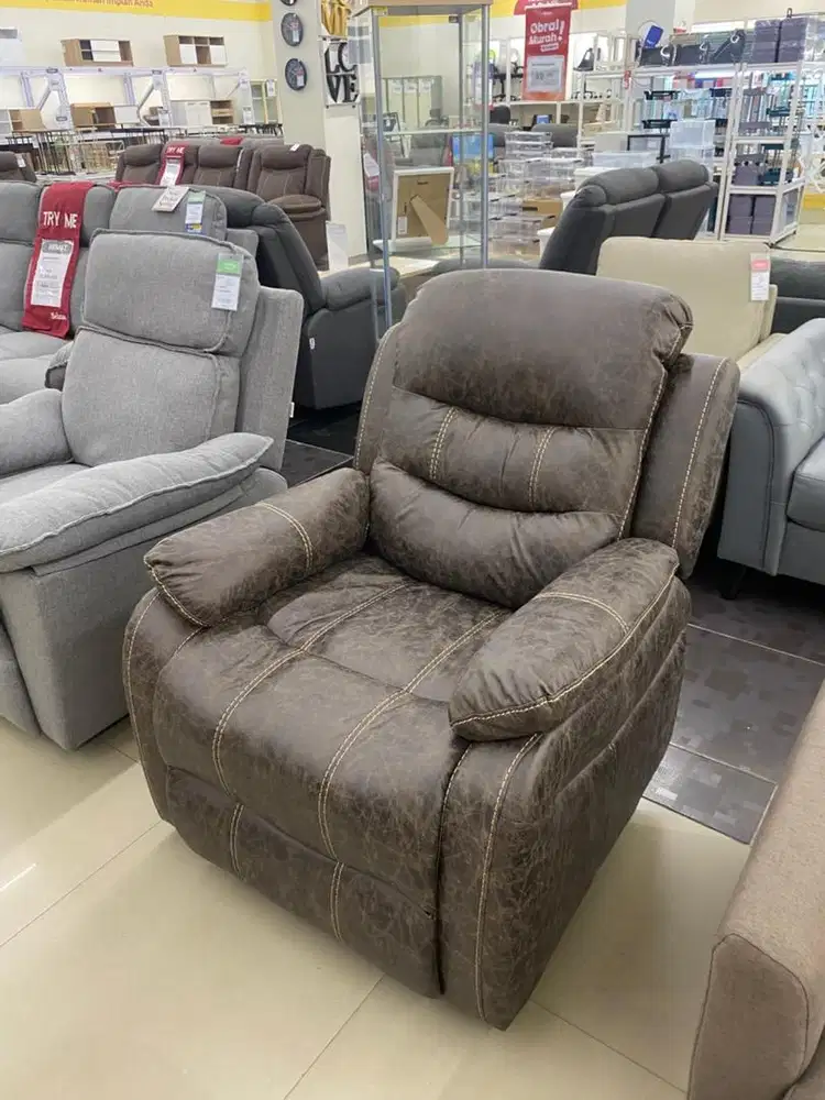 Sofa Recliner 1 Seater Brown