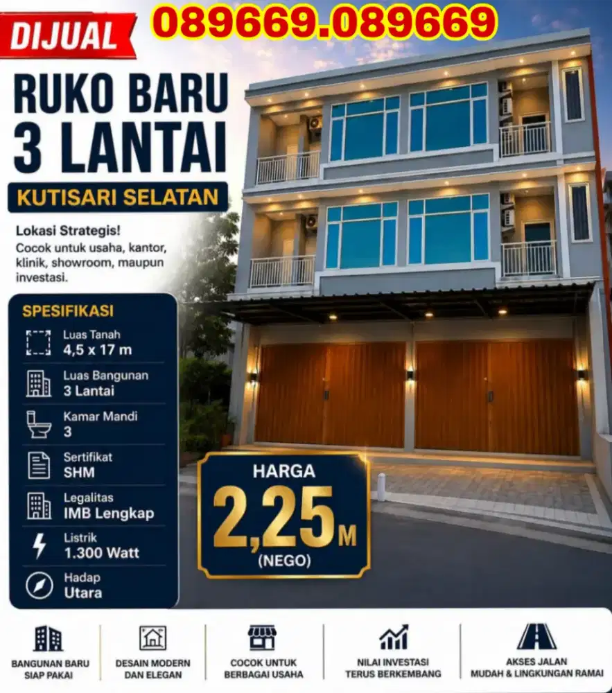 NEW Ruko Kutisari dkt Jemursari Tenggilis Prapen Waru Siwalankerto