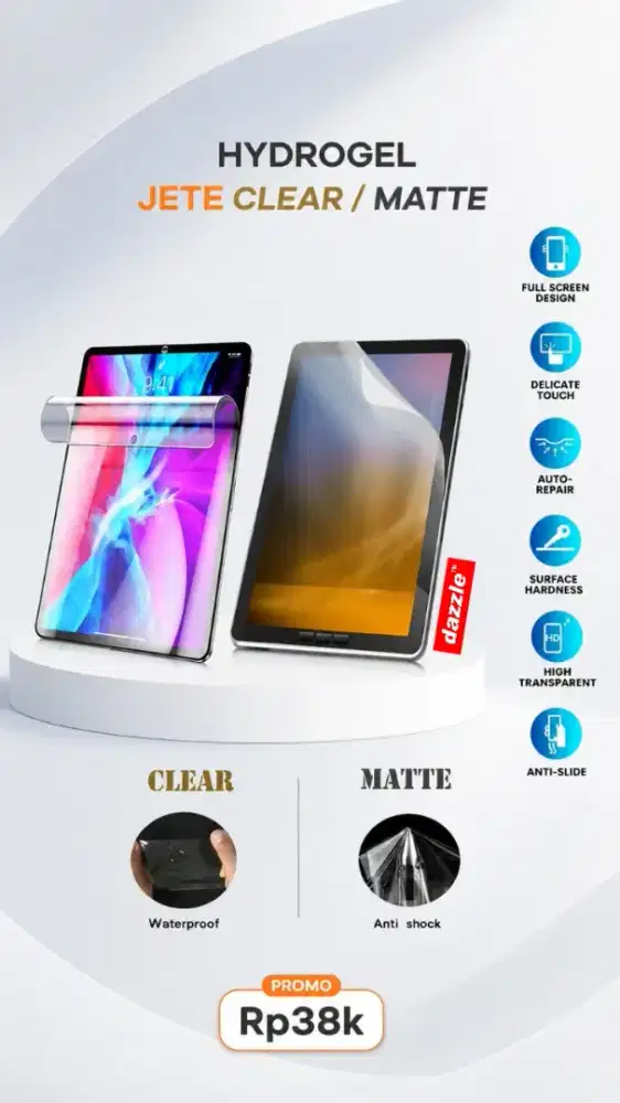 Hydrogel Jete Clear/ Matte Tab
