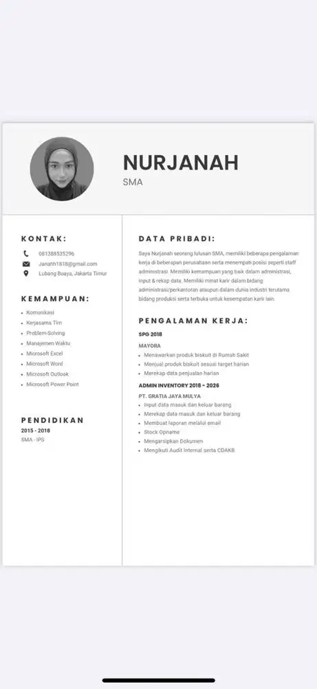 Cari Pekerjaan Admin Gudang || Customer Service|| Receptionis