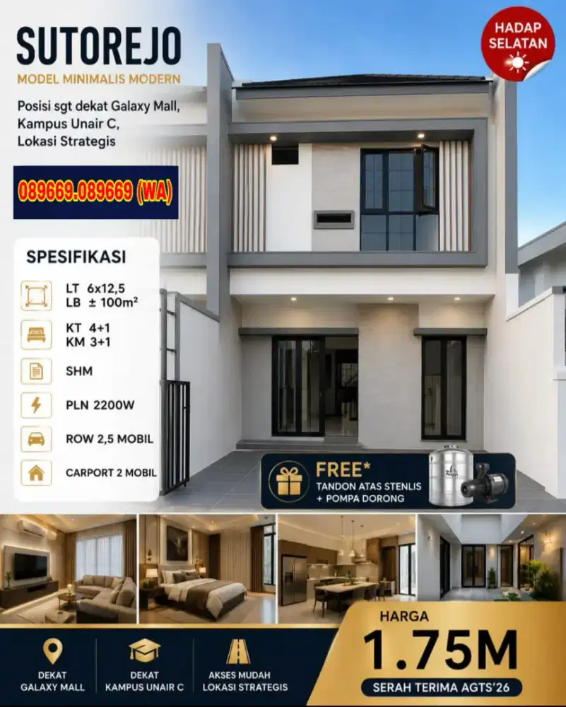 NEW Sutorejo dkt Mulyosari Pakuwon Babatan Pantai Mentari Lebak Ploso