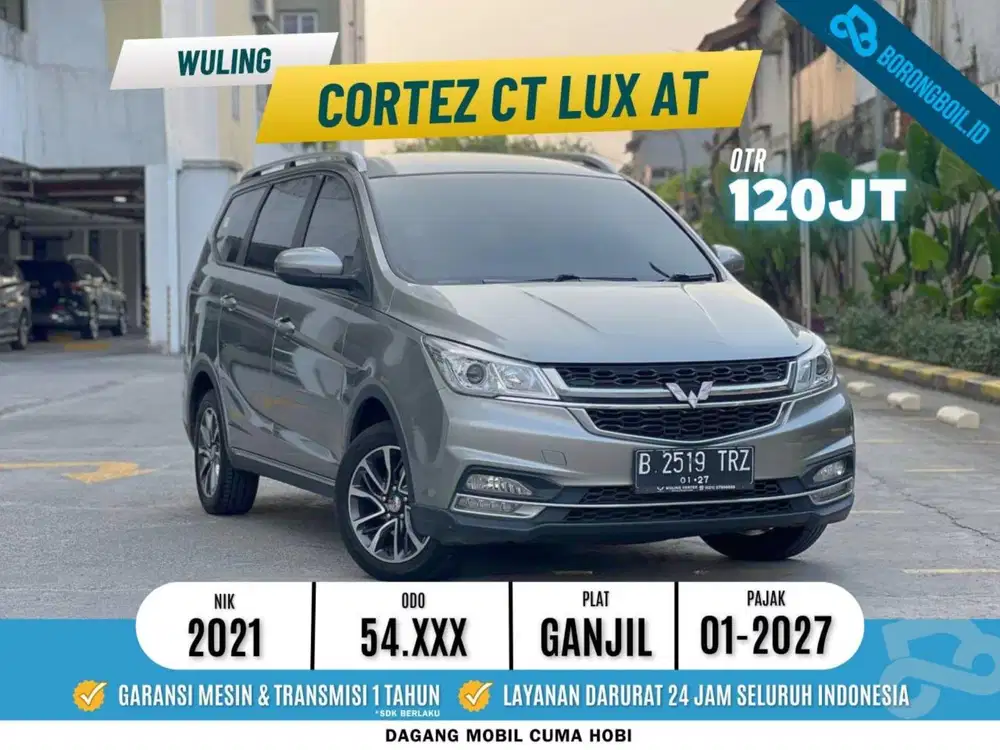 SIAP PAKAI! WULING CORTEZ CT LUX AT 2021 SILVER 