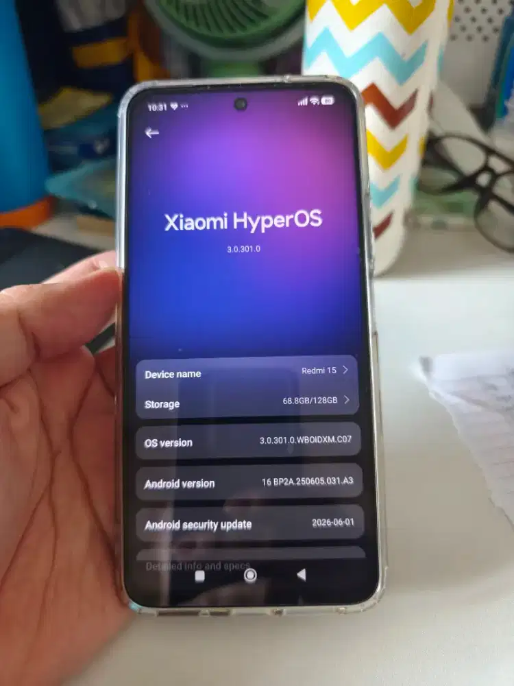 Redmi 15  kondisi bekas mulus abis