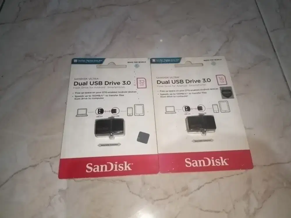 NEW Flashdisk sandisk USB 3.0 Ultra dual USB drive 32gb&16gb OTG micro