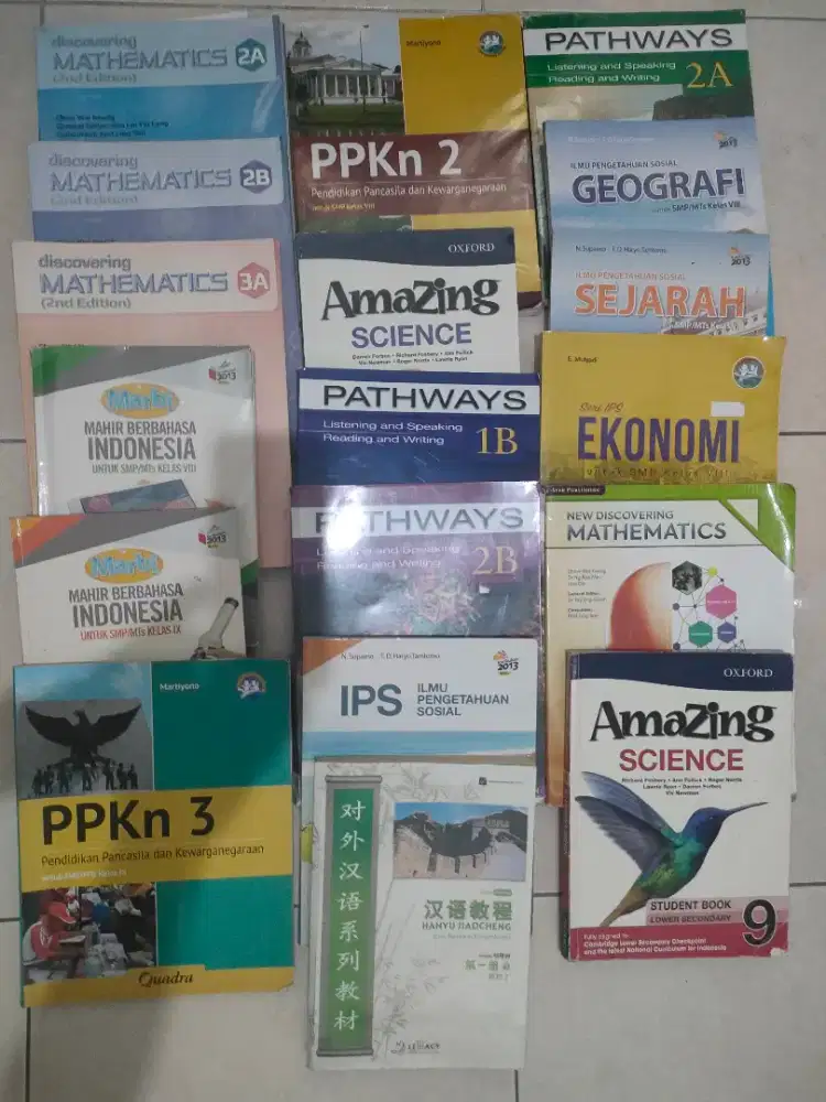 BUKU2 SMP LENGKAP SESUAI FOTO BERBAGAI MACAM JUDUL
