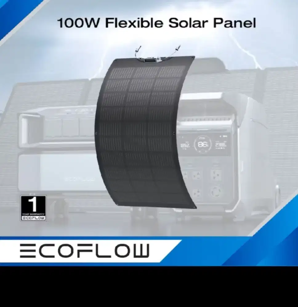 Solar Panel Surya Ecoflow 100 watt Charger isi Baterai Tenaga Matahari