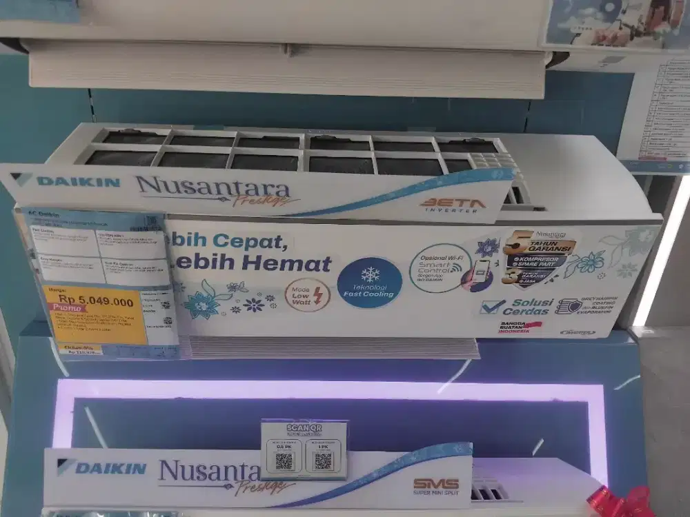 AC DAIKIN 0.5pk Inverter 380watt