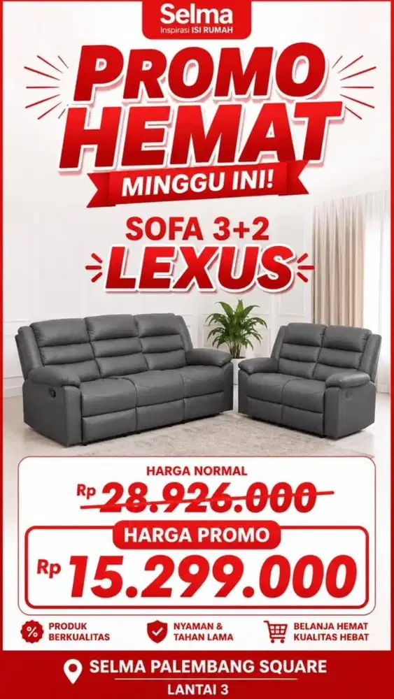 Promo Cicilan By Homecredit Sofa 3+2 Lexus