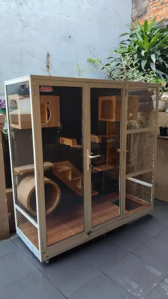 Cat Aquarium Kandang Kucing Alumunium Bekas Second Jumbo like new