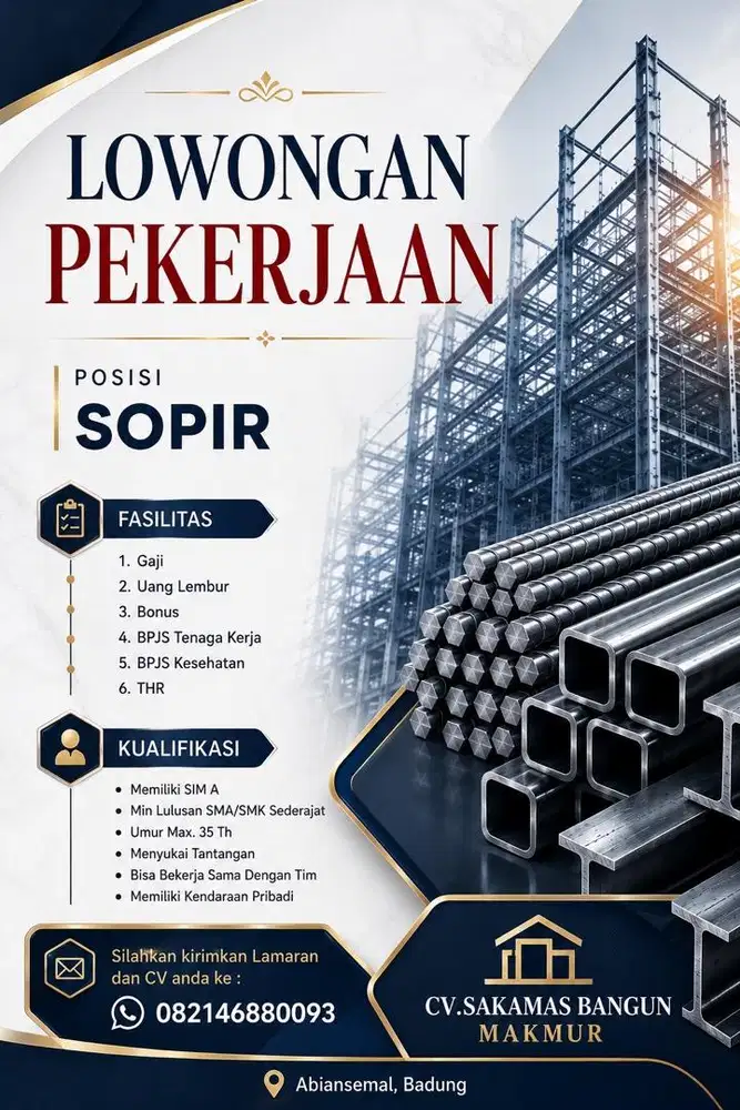 Di butuhkan segera Sopir area Badung Bali