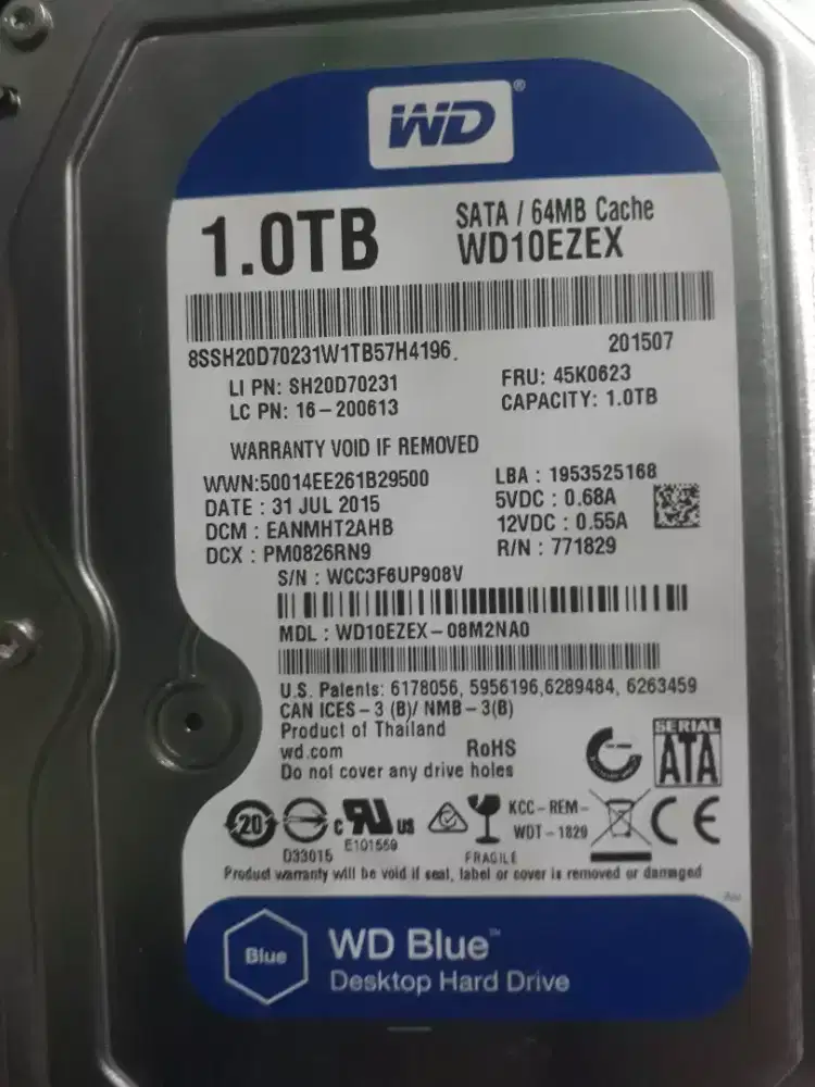 HDD 1 Tb, 320Gb dan 160Gb