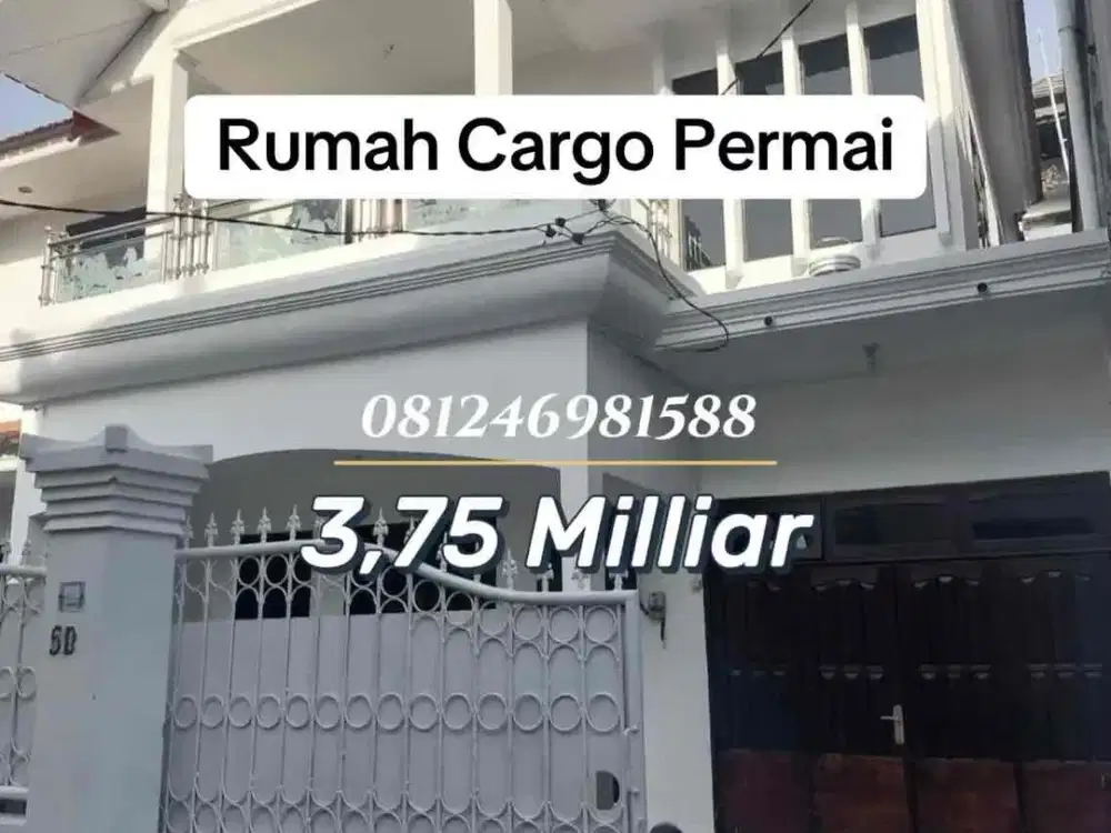 SALE Rumah 3 Kamar Jalan Cargo Permai