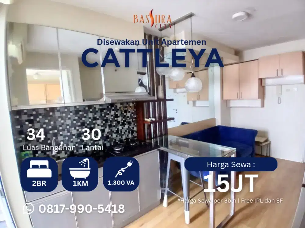 Sewa 2BR Furnished atas mall apartemen Bassura City tower C