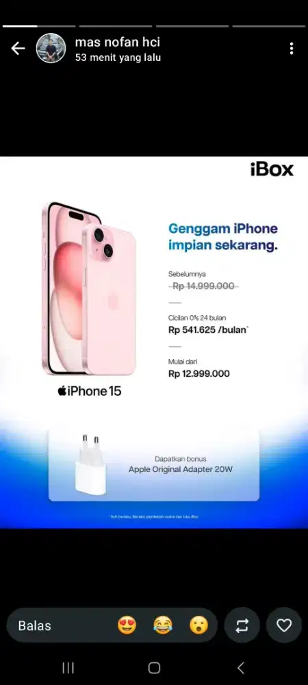 New iPhone 15 Promo Cicilan Bunga 0%
