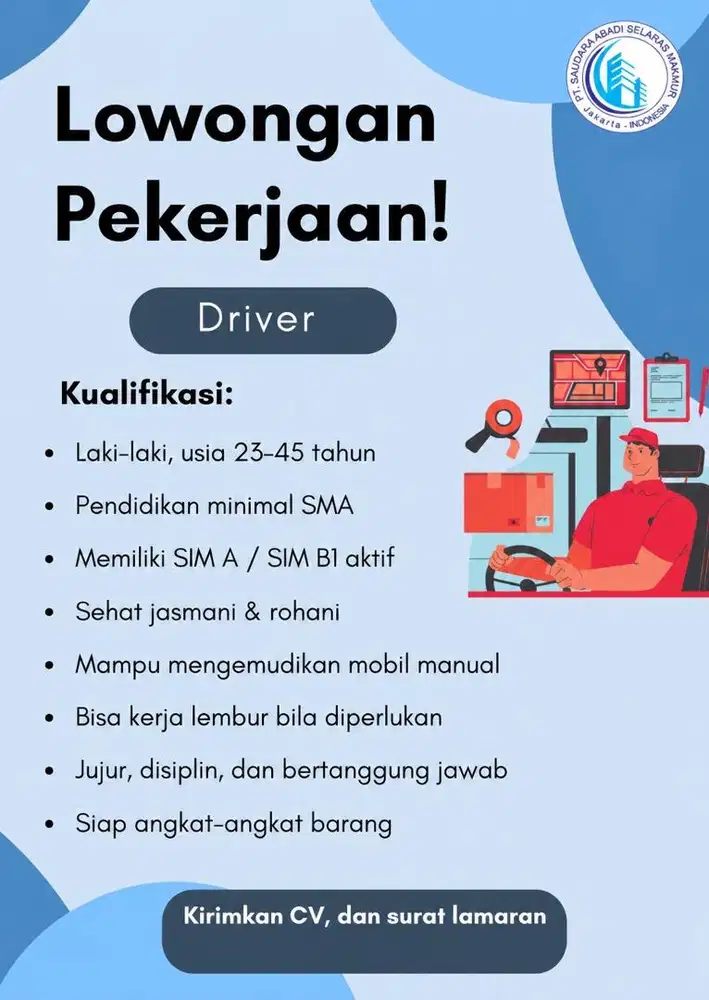 DiBUTUHKAN SECEPATNYA - DRIVER