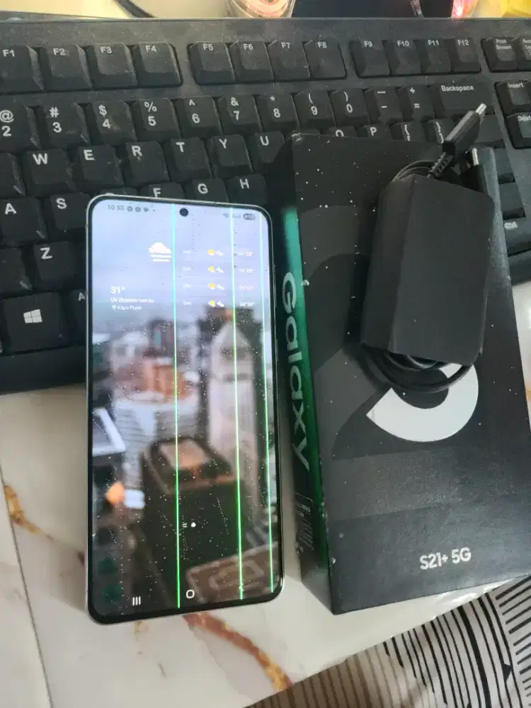 Samsung S21 Plus 8/256 Fullset Minus LCD 3 Garis