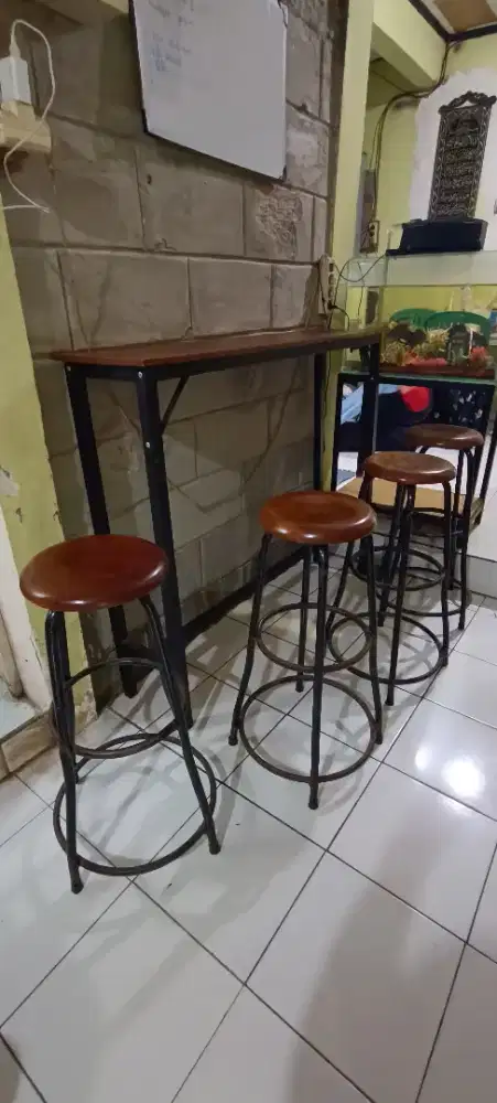 KURSI BAR CAFE + MEJA