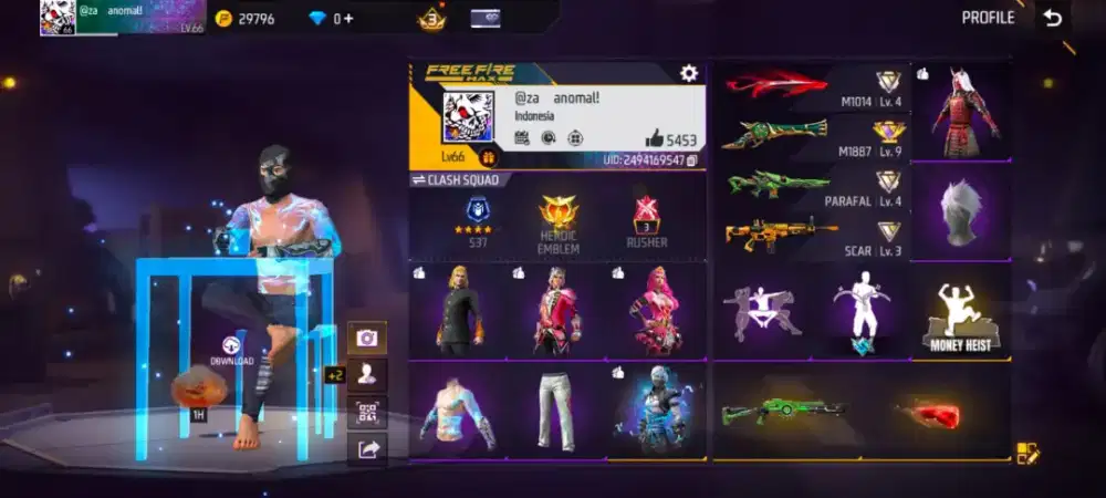 Jual akun free fire