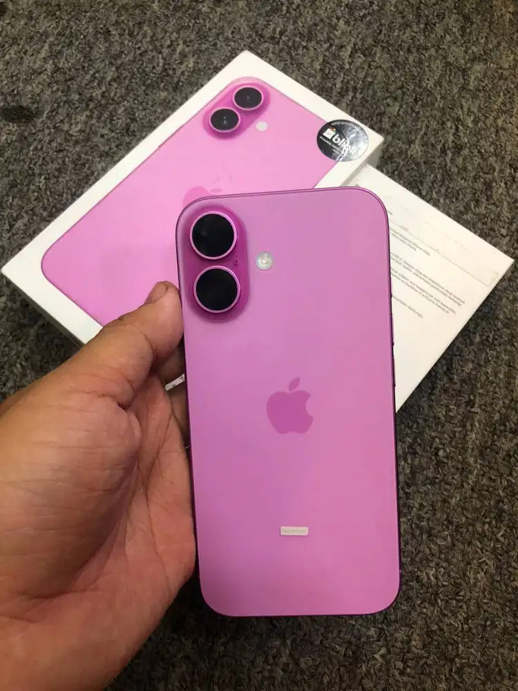 Iphone 16 128gb pink ibox bh 100% cc 100 - garansi april 27