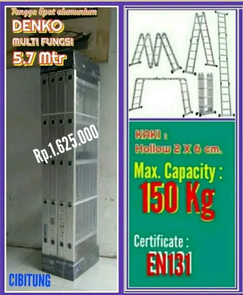 Tangga alm.MULTI FUNGSI 5.7 Mtr