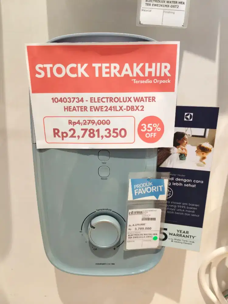 CLEARANCE SALE WATER HEATER INSTAN