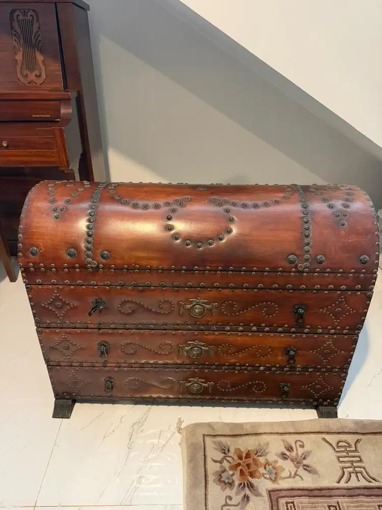 Antique Spanish-style Armorial Chest
