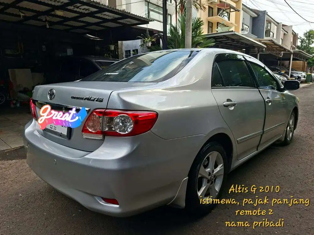 Toyota Corolla Altis 2010 Bensin