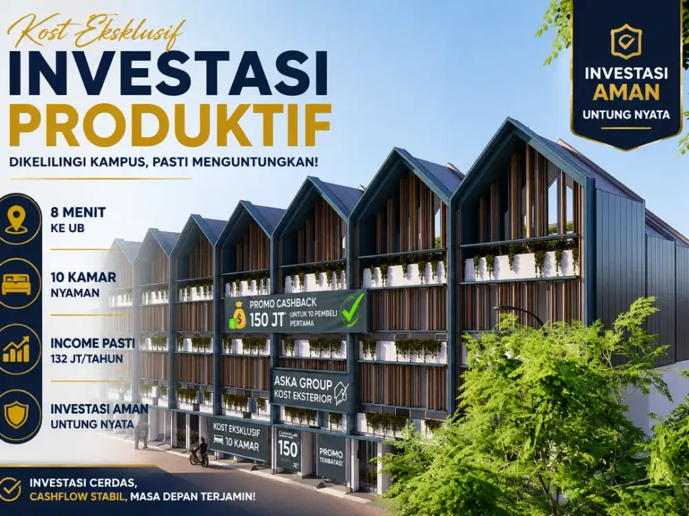 Dijual Kost Full Furnished Merjosari Malang Dekat Kampus Universitas Brawijaya
