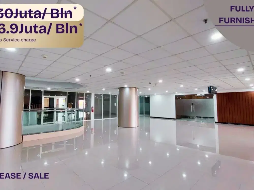 BONUS AC. Sewa kantor office fully furnish PRAXIS Surabaya Pusat [199m] siloam tunjungan