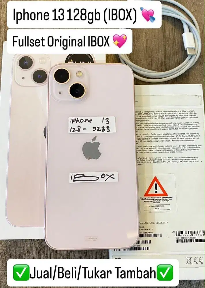 Iphone 13 128 Gb Pink Resmi Ibox