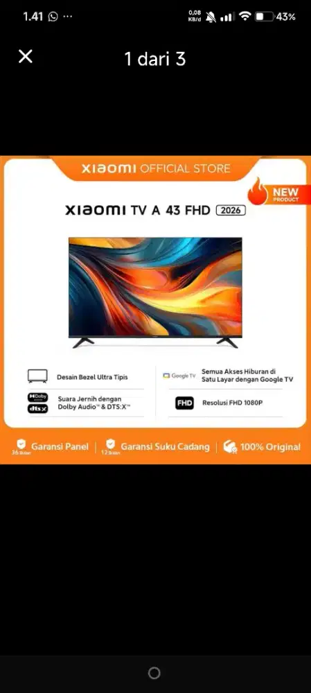 TV XIAOMI A 32 PRO 32 & 43 IN