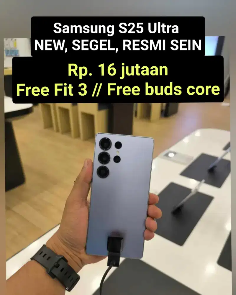 Rp. 16 jutaan ‼️. Samsung GALAXY S25 ULTRA ‼️
FREE FIT 3 / BUDS CORE