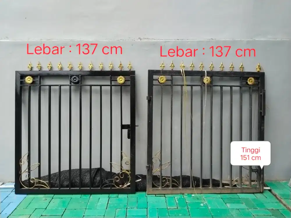 Jual Pintu pagar (bukaan lipat kanan kiri)