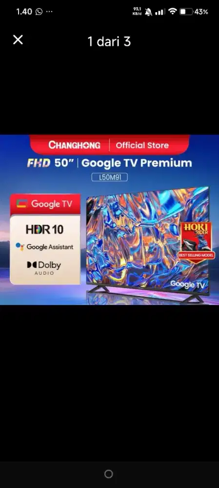CHANGHONG TV FHD 50 PREMIUM