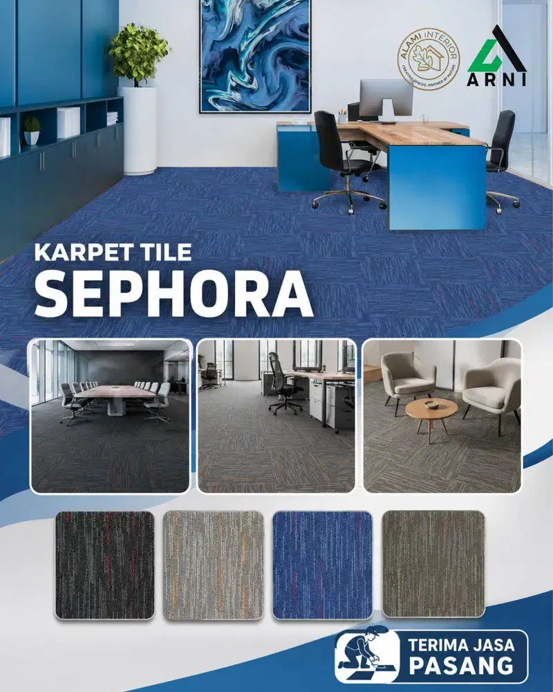 Karpet Tile Sephora/Ukuran 50x50/Nyaman Dikaki