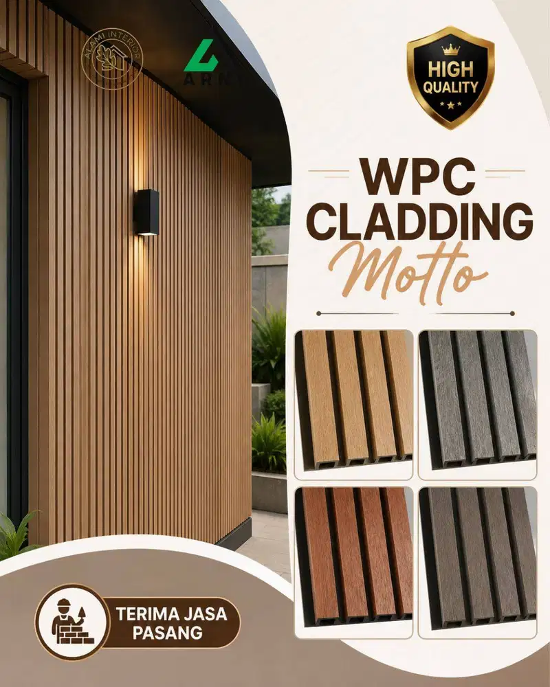 WPC Cladding Motto/Anti Rayap/Dekorasi Outdoor