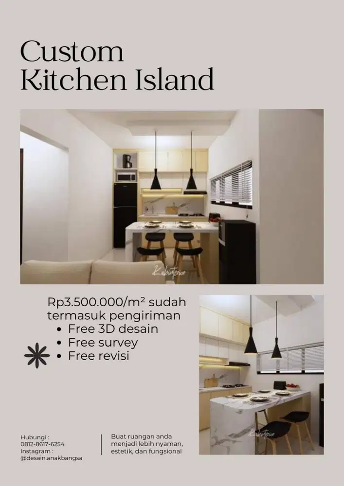 Custom Kitchen Island Minimalist