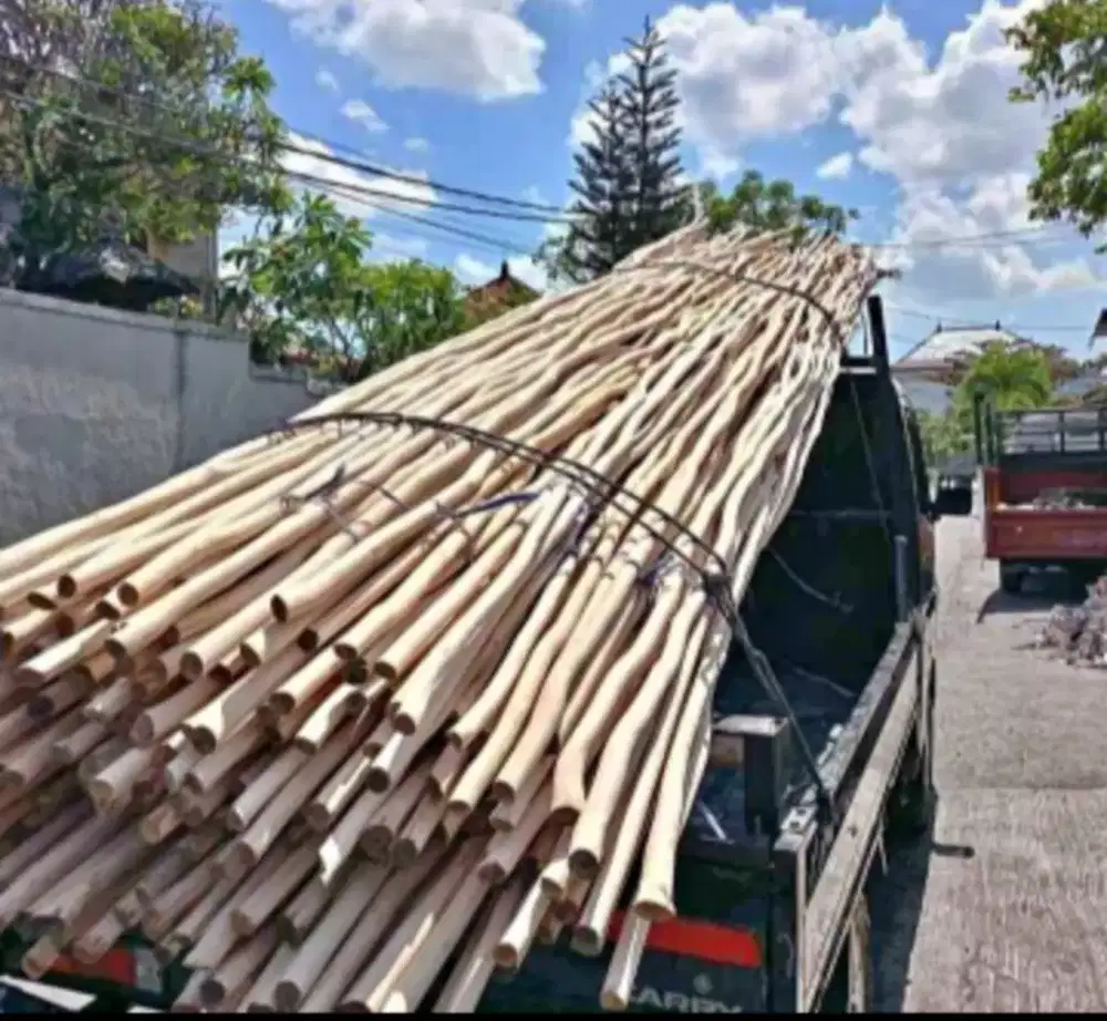 Jual kayu gelam ampelas halus panjang 4m,diamiter 3-4cm