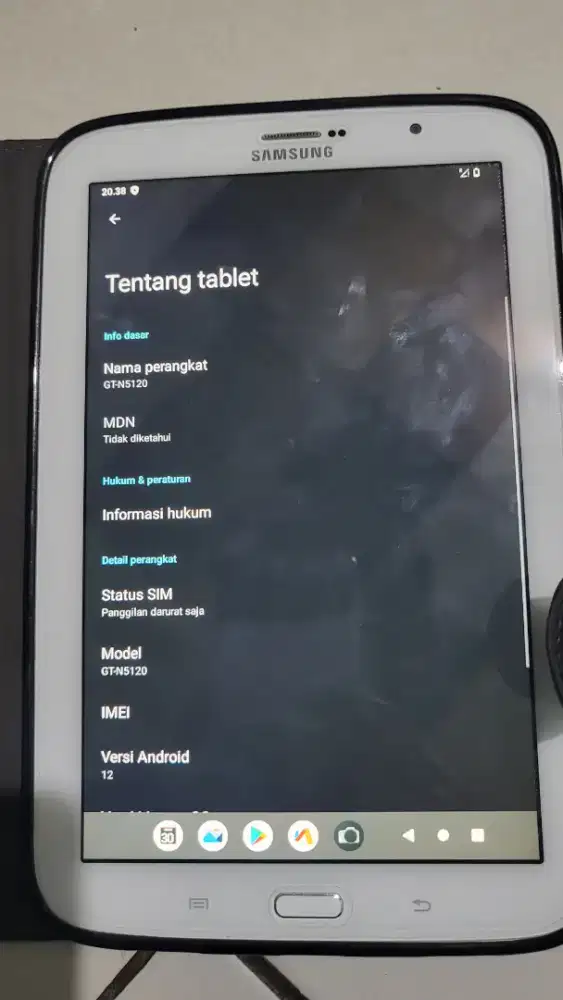Samsung galaxy tab note 8.0 normal mulus nominus batangan